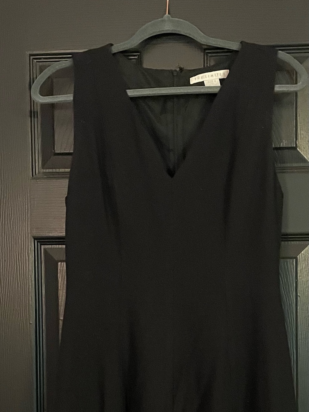 The Limited Black V-Neck Midi Dress
